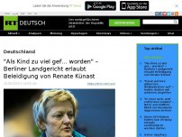 Bild zum Artikel: 'Als Kind zu viel gef… worden' – Berliner Landgericht erlaubt Beleidigung von Renate Künast