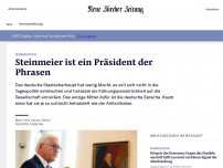 Bild zum Artikel: Steinmeier ist ein Präsident der Phrasen