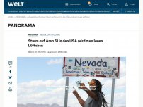 Bild zum Artikel: Sturm auf Area 51 in den USA wird zum lauen Lüftchen
