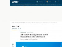 Bild zum Artikel: AfD verliert als einzige Partei – in fünf Bundesländern unter zehn Prozent