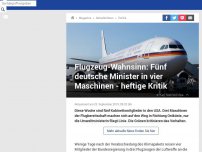 Bild zum Artikel: Fünf deutsche Minister in vier Flugzeugen - Grüne: Unsinnig