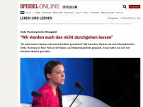 Bild zum Artikel: Greta Thunberg beim Klimagipfel: 'Wir werden euch das nicht durchgehen lassen'
