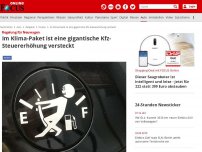 Bild zum Artikel: Regelung von Neuwagen - Im Klima-Paket ist eine gigantische Kfz-Steuererhöhung versteckt