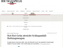 Bild zum Artikel: Rot-Rot-Grün streicht Schlaganfall-Rettungswagen