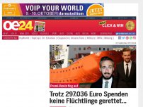 Bild zum Artikel: Trotz 297.036 Euro Spenden keine Flüchtlinge gerettet...