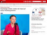 Bild zum Artikel: UN-Rede spaltet die Welt - Psychologe erklärt, woher der Hass auf Greta kommt