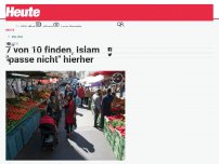Bild zum Artikel: 7 von 10 finden, Islam 'passe nicht' hierher