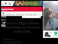 Bild zum Artikel: Berliner Abgeordnete bekommen 60 Prozent mehr Geld