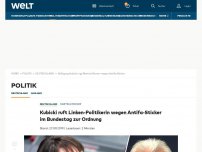 Bild zum Artikel: Kubicki ruft Linkenpolitikerin wegen Antifa-Sticker im Bundestag zur Ordnung
