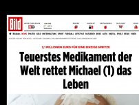 Bild zum Artikel: 2,1 Mio. Euro für eine Spritze - Teuerste Arznei der Welt rettet Michael (1) das Leben