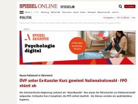 Bild zum Artikel: Wahl in Österreich - ÖVP unter Ex-Kanzler Sebastian Kurz gewinnt Nationalratswahl, FPÖ stürzt ab