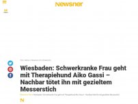 Bild zum Artikel: Wiesbaden: Schwerkranke Frau geht mit Therapiehund Aiko Gassi – Nachbar tötet ihn mit gezieltem Messerstich