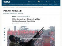 Bild zum Artikel: China demonstriert Stärke mit größter Waffenschau seiner Geschichte