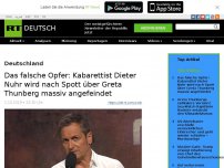 Bild zum Artikel: Das falsche Opfer: Kabarettist Dieter Nuhr wird nach Spott über Greta Thunberg massiv angefeindet