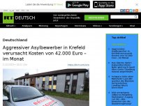 Bild zum Artikel: Aggressiver Asylbewerber in Krefeld verursacht Kosten von 42.000 Euro – im Monat
