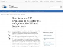 Bild zum Artikel: Press release - Brexit: recent UK proposals do not offer the safeguards the EU and Ireland need