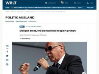 Bild zum Artikel: Erdogan droht, und Deutschland reagiert prompt
