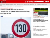 Bild zum Artikel: Hoffnung auf GroKo-Überläufer - Noch diesen Monat: Grüne wollen Tempolimit auf Autobahnen im Bundestag durchpeitschen