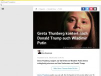 Bild zum Artikel: Greta Thunberg kontert nach Donald Trump auch Wladimir Putin