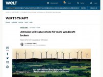 Bild zum Artikel: Altmaier will Naturschutz für mehr Windkraft lockern