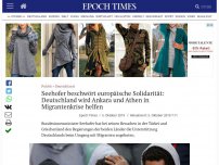 Bild zum Artikel: Seehofer beschwört europäische Solidarität: Deutschland wird  Ankara und Athen in Migrantenkrise helfen