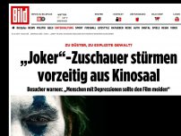 Bild zum Artikel: Zu explizite Gewalt? - „Joker“-Zuschauer stürmen vorzeitig aus der Filmvorführung