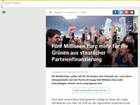 Bild zum Artikel: Fünf Millionen Euro mehr für die Grünen aus staatlicher Parteienfinanzierung