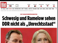 Bild zum Artikel: Ost-Ministerpräsidenten - Schwesig und Ramelow: DDR kein „Unrechtsstaat“
