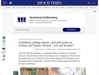 Bild zum Artikel: Schülerin schlägt Alarm: „Ich will nicht zu Friday for Future-Demos – Ich will lernen!“