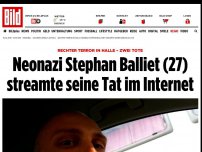 Bild zum Artikel: Rechter Terror in Halle - Neonazi Stephan Balliet (27) streamte seine Anschlag live