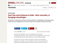 Bild zum Artikel: Sachsen-Anhalt: Schüsse in Halle - Polizei spricht von mindestens zwei Toten