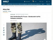 Bild zum Artikel: Kein Handschlag für Frauen - Bundeswehr durfte Soldaten entlassen
