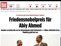 Bild zum Artikel: Äthiopischer Regierungspräsident geehrt - Friedensnobelpreis für Abiy Ahmed