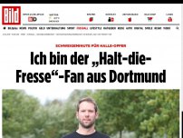 Bild zum Artikel: Schweigeminute für Halle-Opfer - Ich bin der „Halt-die- Fresse“-Fan aus Dortmund