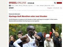 Bild zum Artikel: Historische Bestmarke: Kipchoge läuft Marathon unter zwei Stunden