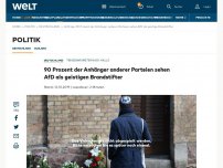 Bild zum Artikel: 90 Prozent der Anhänger anderer Parteien sehen AfD als geistige Brandstifter