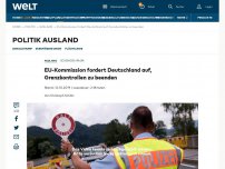 Bild zum Artikel: EU-Kommission fordert Deutschland auf, Grenzkontrollen zu beenden