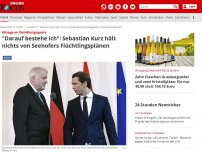 Bild zum Artikel: Keine Verteilungsquote - 'Darauf bestehe ich': Sebastian Kurz hält nichts von Seehofers Flüchtlingsplänen