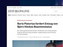 Bild zum Artikel: Niedersächsischer Innenminister: Boris Pistorius will Björn Höcke den Beamtenstatus aberkennen