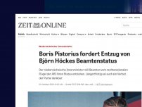 Bild zum Artikel: Niedersächsischer Innenminister: Boris Pistorius will Björn Höcke den Beamtenstatus aberkennen