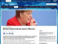 Bild zum Artikel: Telefonat mit Erdogan: Merkel fordert Ende der Syrien-Offensive