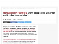 Bild zum Artikel: Tier-Quälerei Hamburg: Wann stoppen die Behörden endlich das Horror-Labor?!