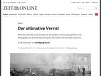 Bild zum Artikel: Syrien: Der ultimative Verrat