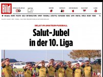 Bild zum Artikel: Eklat im Amateur-Fußball - Salut-Jubel in der 10. Liga