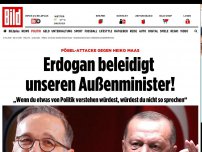 Bild zum Artikel: Pöbel-Attacke gegen Heiko Maas - Erdogan beleidigt unseren Außenminister!