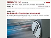 Bild zum Artikel: Antrag der Grünen: Bundestag lehnt Tempolimit auf Autobahnen ab