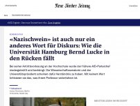 Bild zum Artikel: «Nazischwein» ist auch nur ein anderes Wort für Diskurs: Wie die Universität Hamburg Bernd Lucke in den Rücken fällt