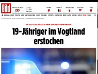 Bild zum Artikel: In Blutlache auf der Straße gefunden - 19-Jähriger im Vogtland erstochen