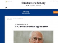 Bild zum Artikel: EIL: SPD-Politiker Erhard Eppler ist tot