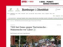 Bild zum Artikel: Hamburg: 7300 Tierversuchsgegner demonstrieren gegen LPT-Labor